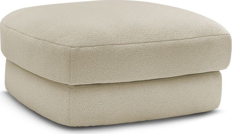 Béžová podnožka z textilie bouclé Leonore – Bobochic Paris