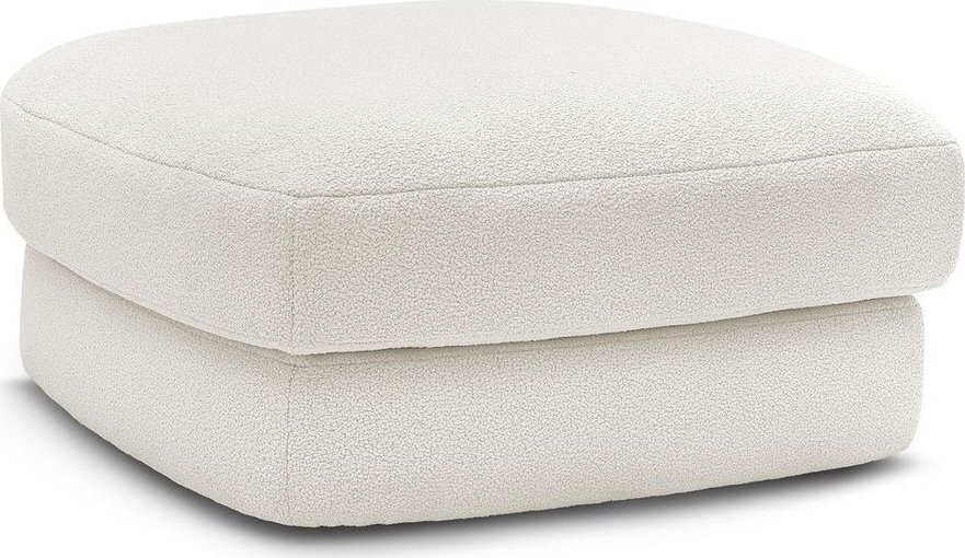 Bílá podnožka z textilie bouclé Leonore – Bobochic Paris