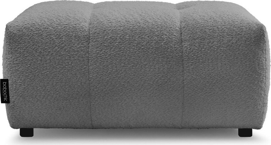 Šedá podnožka z textilie bouclé Roxelane – Bobochic Paris