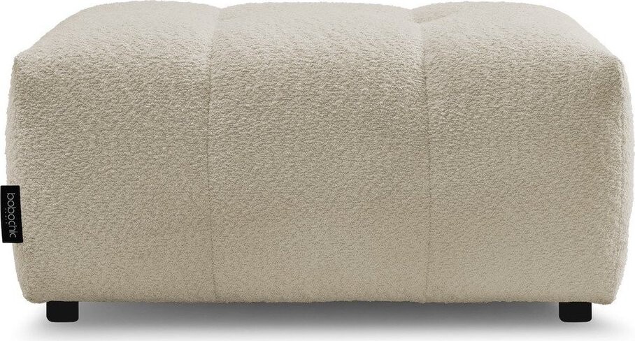 Béžová podnožka z textilie bouclé Roxelane – Bobochic Paris