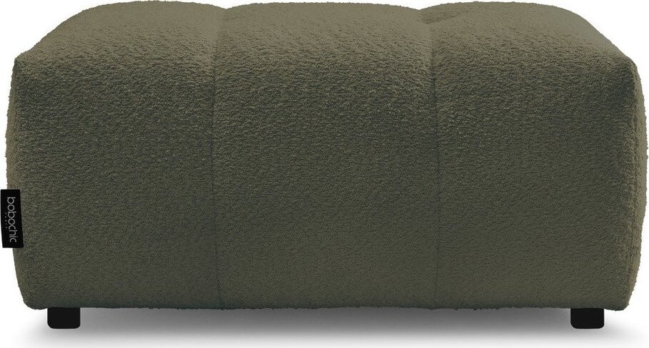 Khaki podnožka z textilie bouclé Roxelane – Bobochic Paris