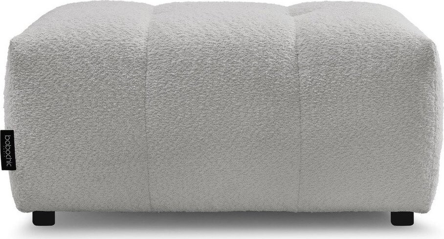 Světle šedá podnožka z textilie bouclé Roxelane – Bobochic Paris