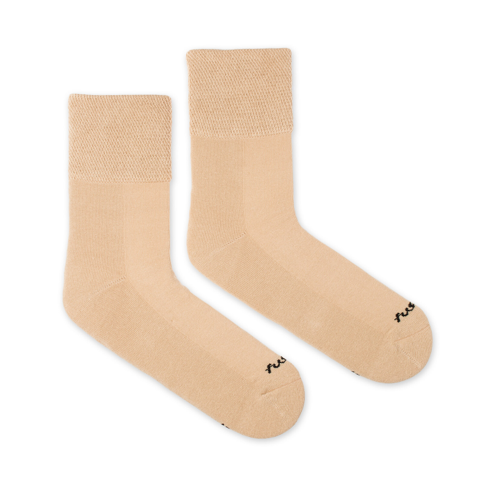 Ponožky Diabetické vaflový lem béžové