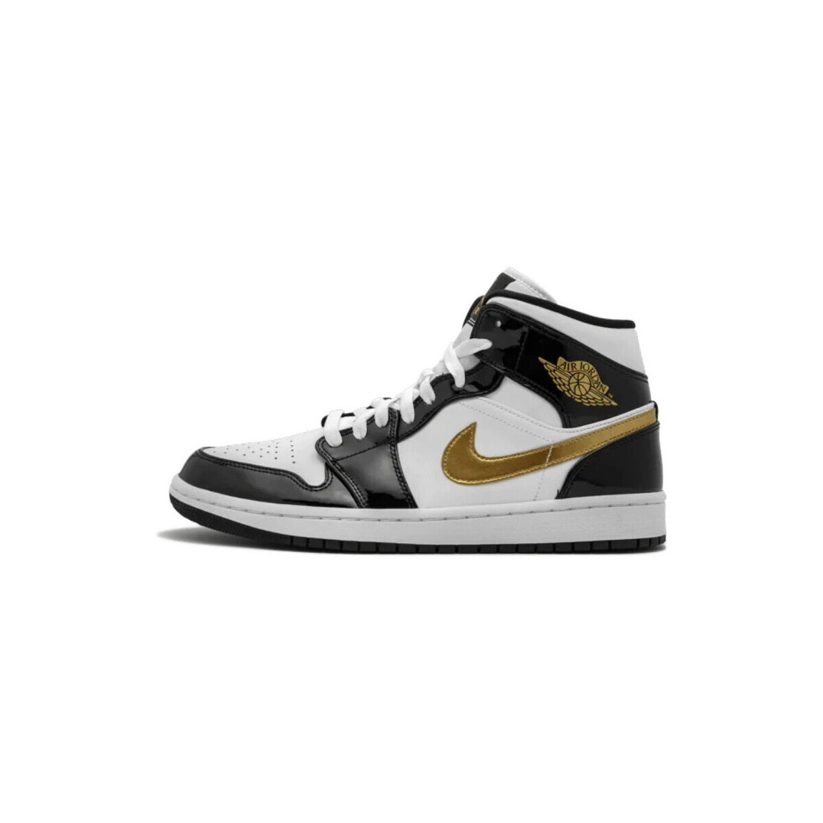 Nike  1 Mid Patent Black White Gold  Černá