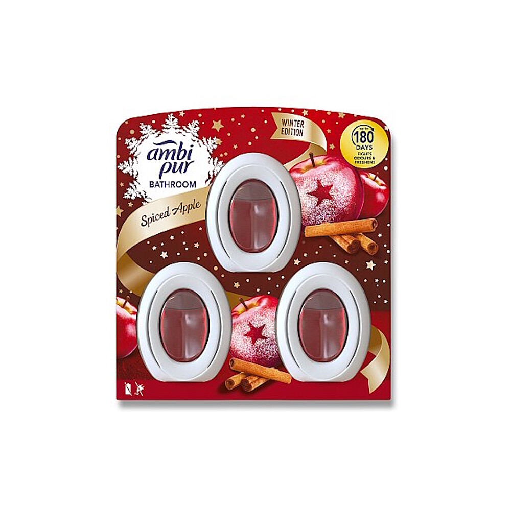 Ambi Pur Spiced Apple gelový osvěžovač koupelny 3 x 8 ml