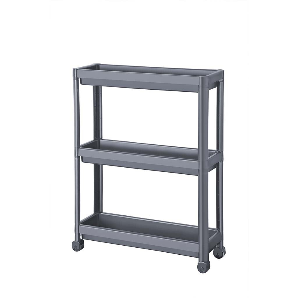 Regál PH 3 koše 54x18x71cm kolečka, tm.šedá  DECOBELLA