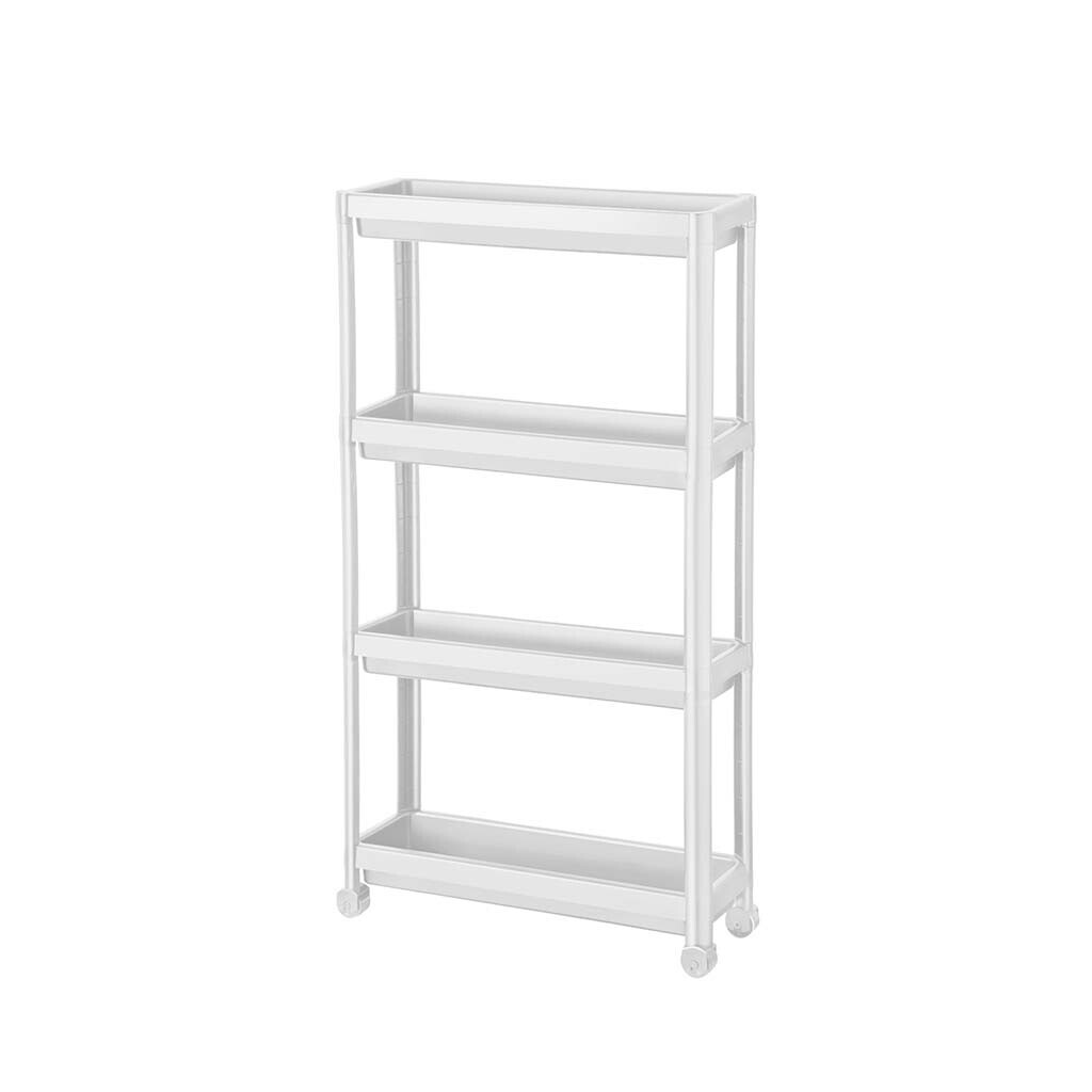 Regál PH 4 koše 54x18x100cm kolečka, bílá  DECOBELLA