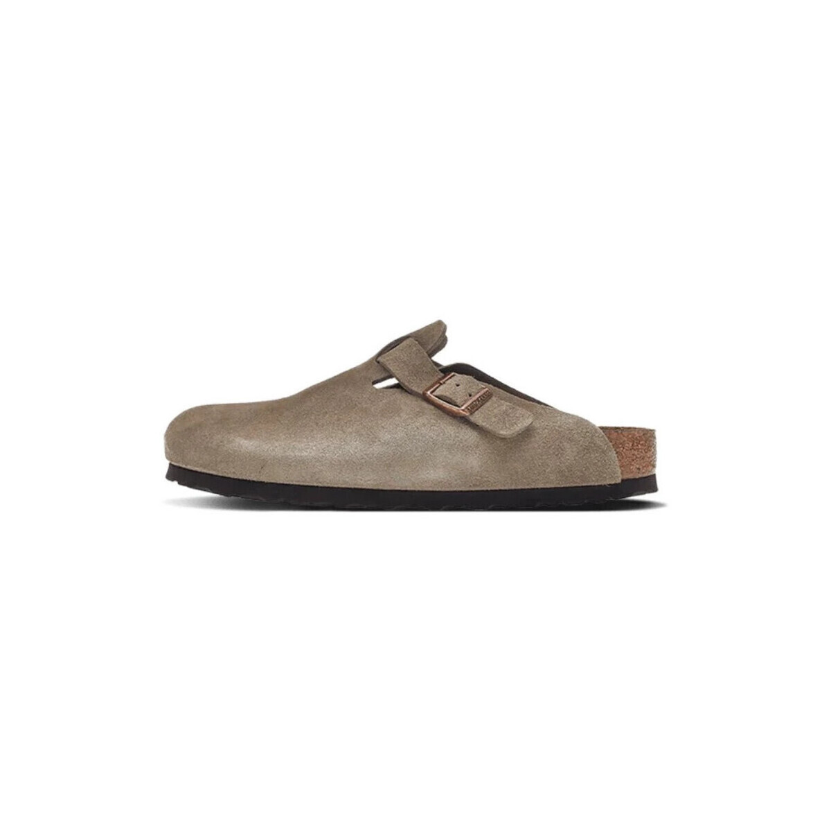 BIRKENSTOCK  Boston Soft Footbed Suede Taupe  Hnědá