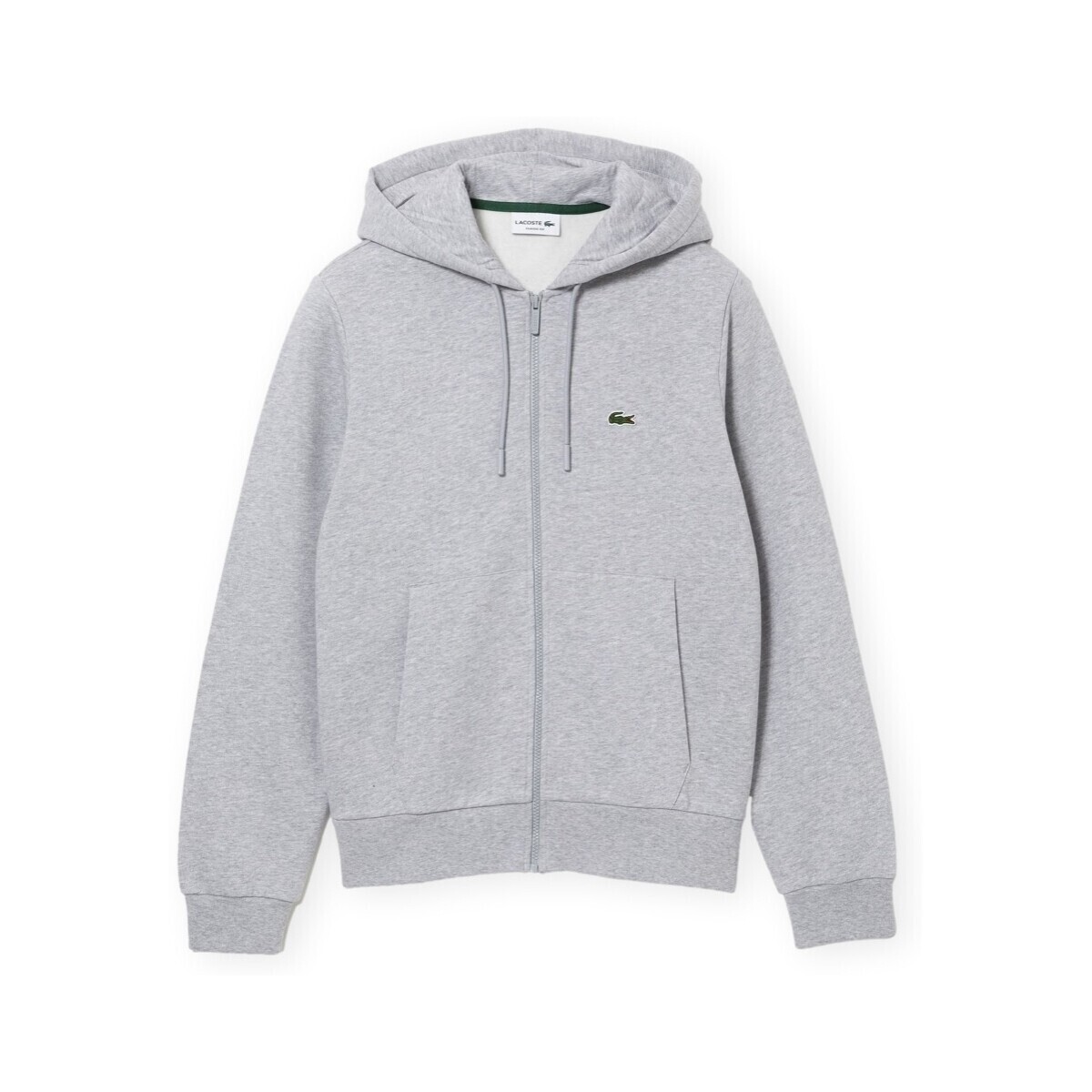 Lacoste  Full Zip Fleece Hoodie - Grey Melange  Šedá