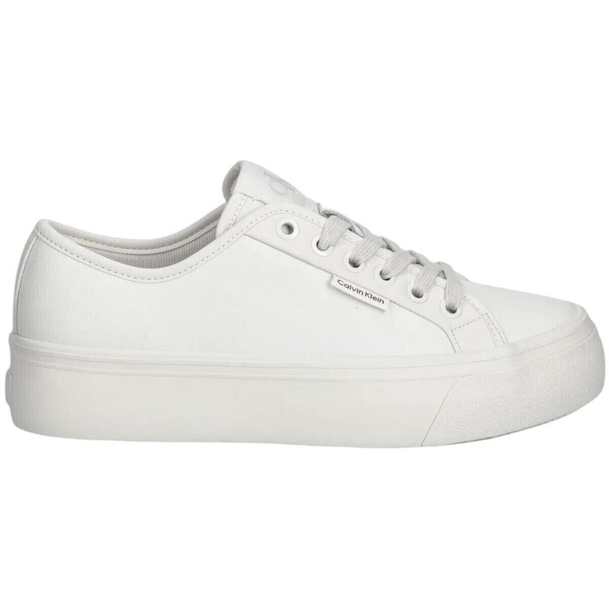Calvin Klein Jeans  VULC FLATF LACE UP L YW0YW01932  Bílá