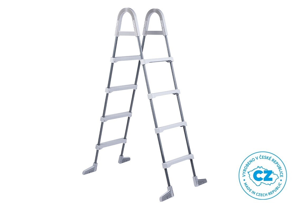 Schůdky k bazénům - výška stěny do 1,22 m - šedé (poškozený obal)