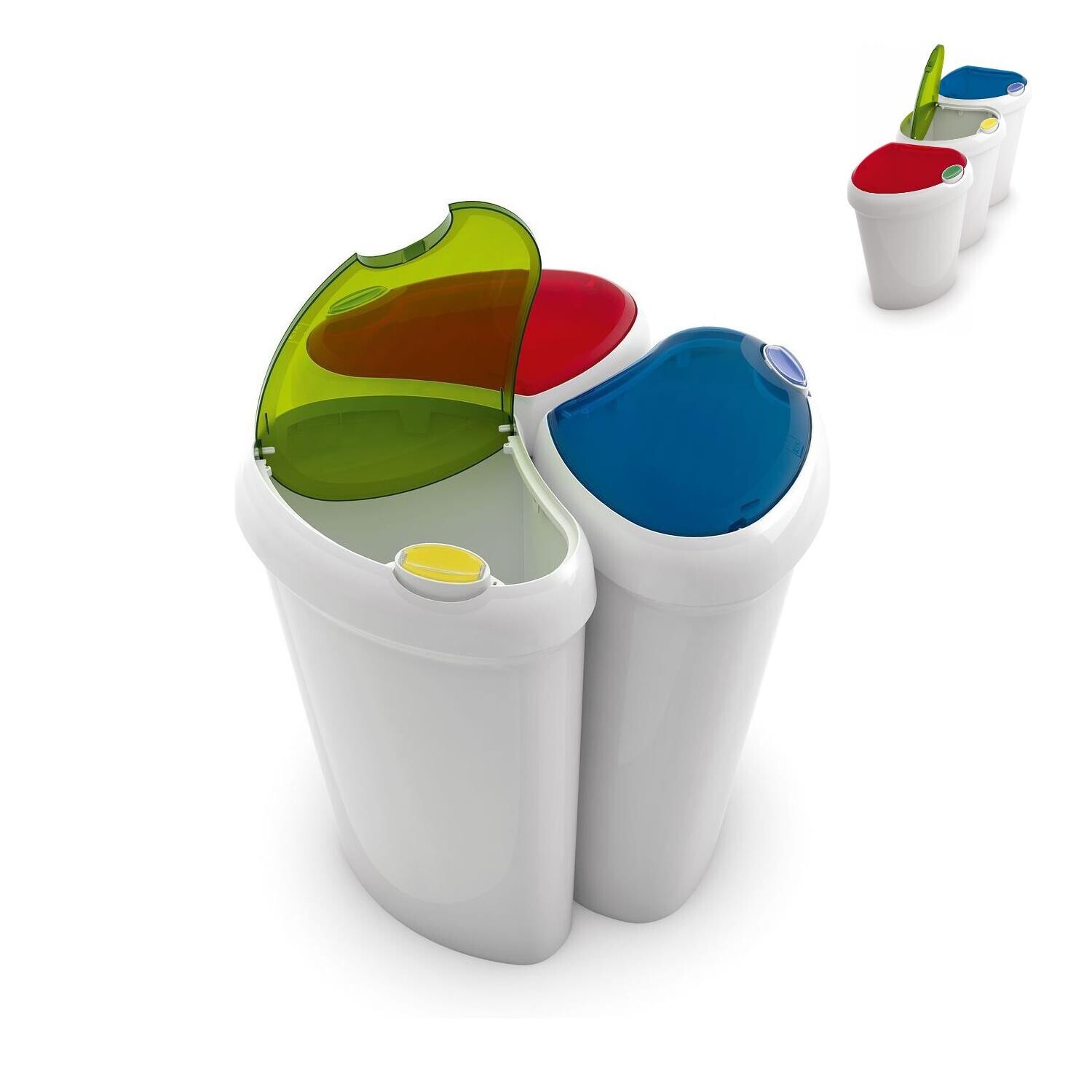 KIS Koš odpadkový tříděný odpad 3x30L  LOTUS