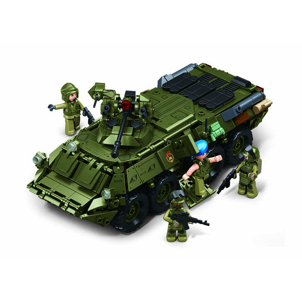 Stavebnice Sluban Model Bricks Bojové vozidlo BTR-80A M38-B1251