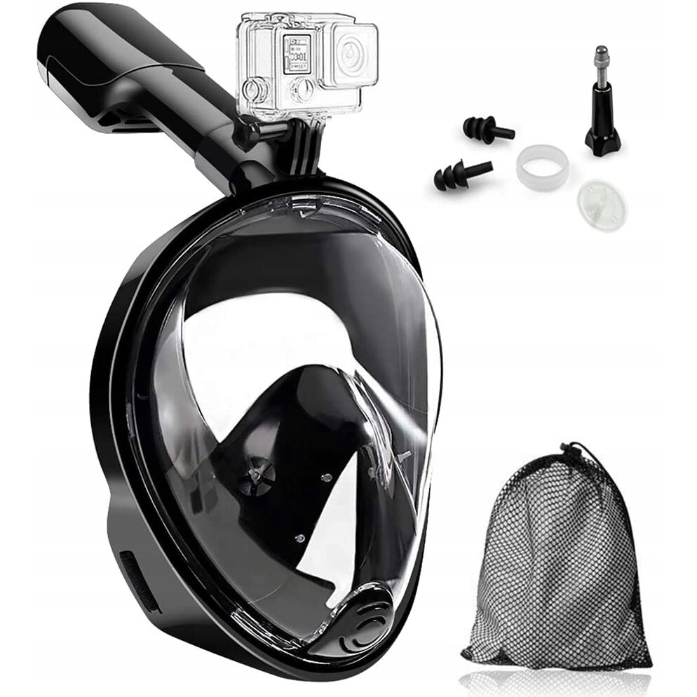 Celoobličejová potápěčská maska - černá