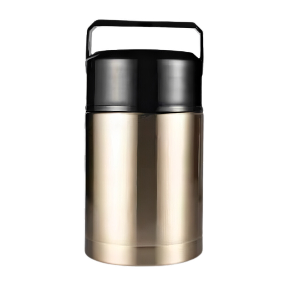 Vakuová nádoba na teplé i studené pokrmy 0,8 l - zlatá-černá