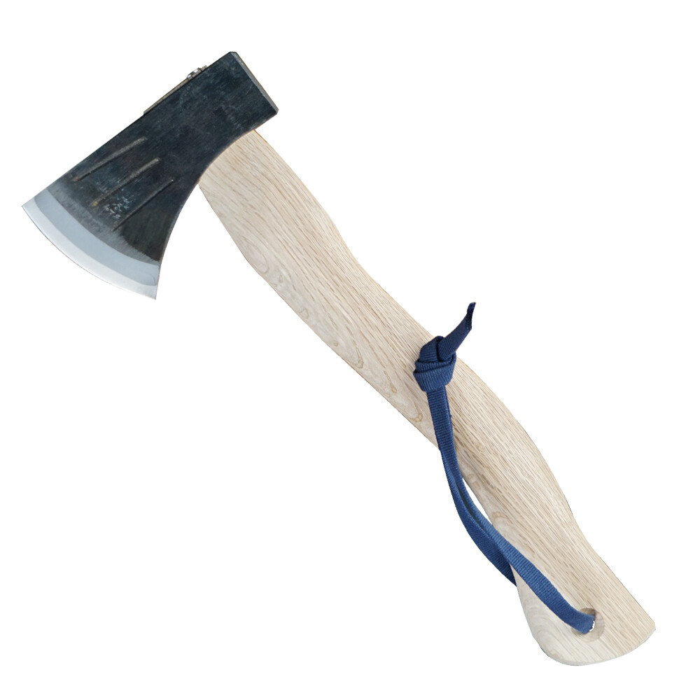 Tesařská japonská sekera Hand Axe Warikomi White Oak 355 mm - hnědá-stříbrná