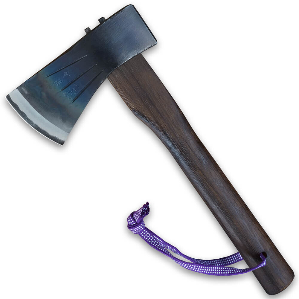 Japonská sekera Ko-Ono Warikomi/Yaki-e White oak 330 mm - hnědá-stříbrná