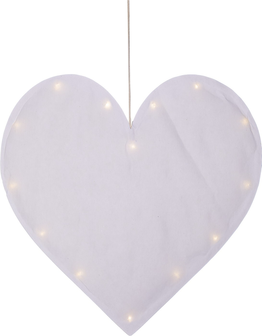 Závěsné svítící LED srdce výška 40 cm Star Trading Milla - bílé