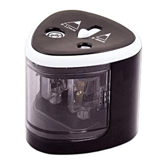 Ořezávátko elektrické, černé, pro silnou i tenkou tužku, Peach