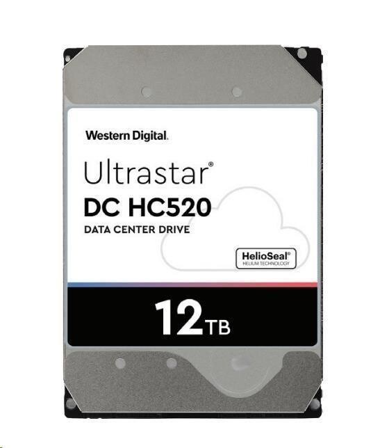 Western Digital Ultrastar® HDD 12TB (HUH721212ALE604) DC HC520 3.5in 26.1MM 256MB 7200RPM SATA 512E SE (GOLD WD121KRYZ)