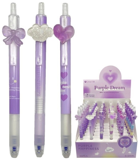 pkstar.cz Gumovací propiska - Purple Dream - PK33-8