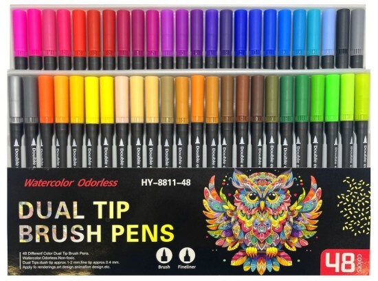 pkstar.cz Štětcové fixy Duo - 48 ks - PK5-32