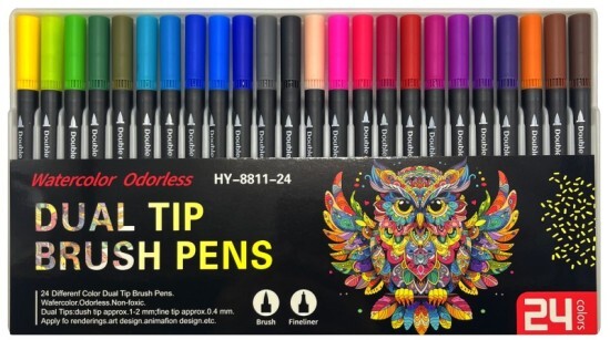 pkstar.cz Štětcové fixy Duo - 24 ks - PK5-31