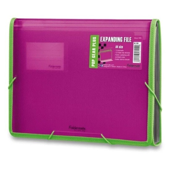 FolderMate Desky na dokumenty Pop Gear Plus A4 - 13 kapes - fialová - 1314/1102500