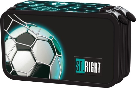 St.Majewski Dvoupatrový vybavený penál - Neon Football