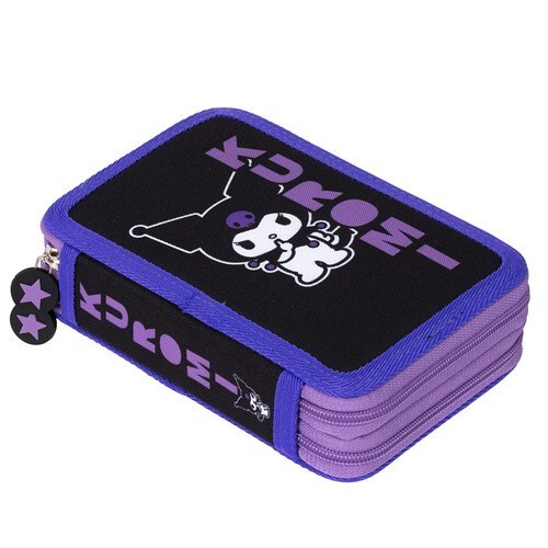 St.Majewski Dvoupatrový vybavený penál - KUROMI Black