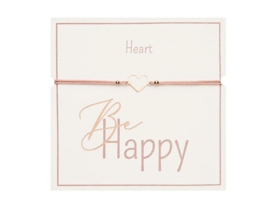 MFP Gifty - Náramek pro štěstí - Heart - růž. zlatý - 1042779