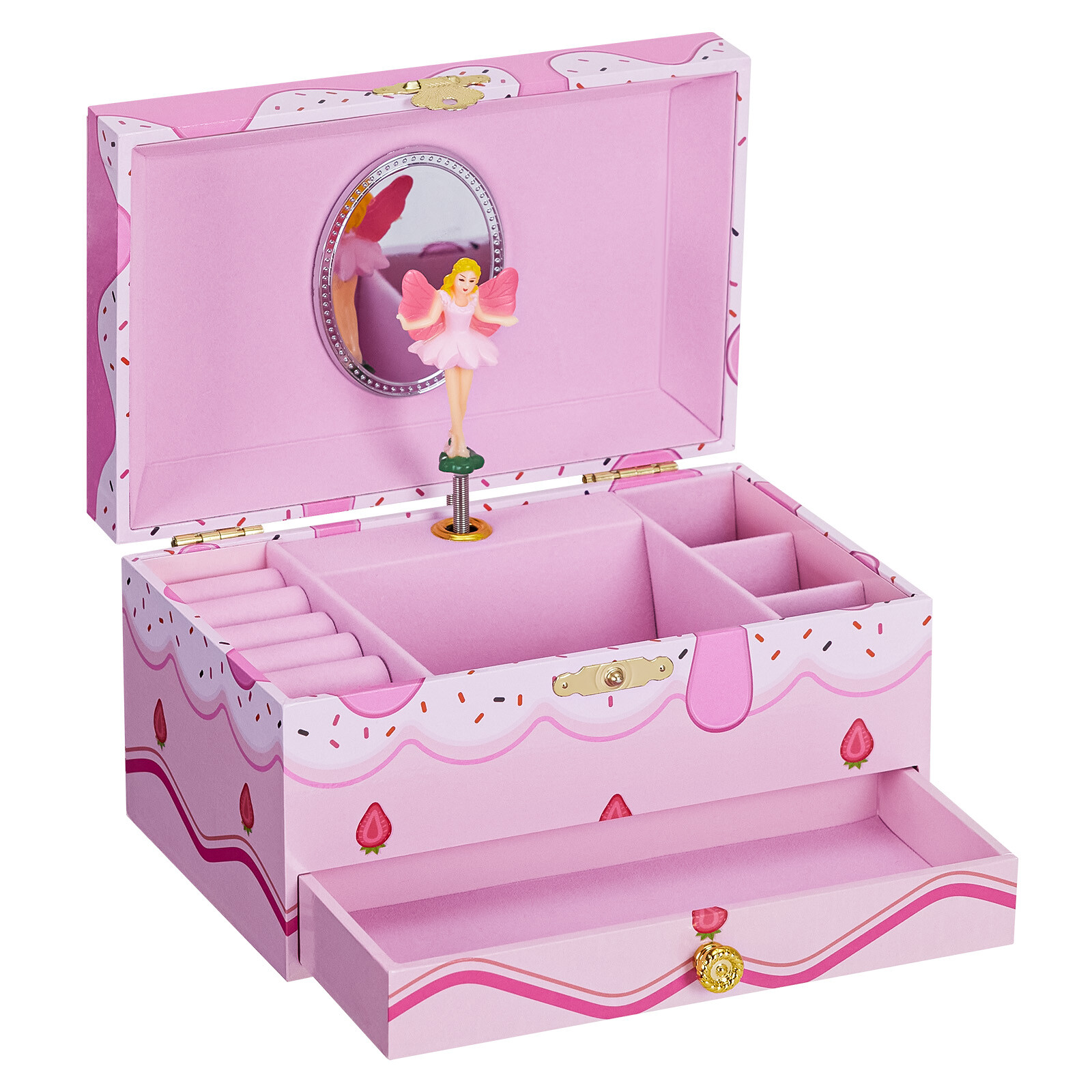 Troli Růžová dětská hrací šperkovnice Balerína