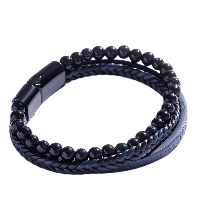 Marc Malone Moderní trojitý náramek pro muže MCGB5035