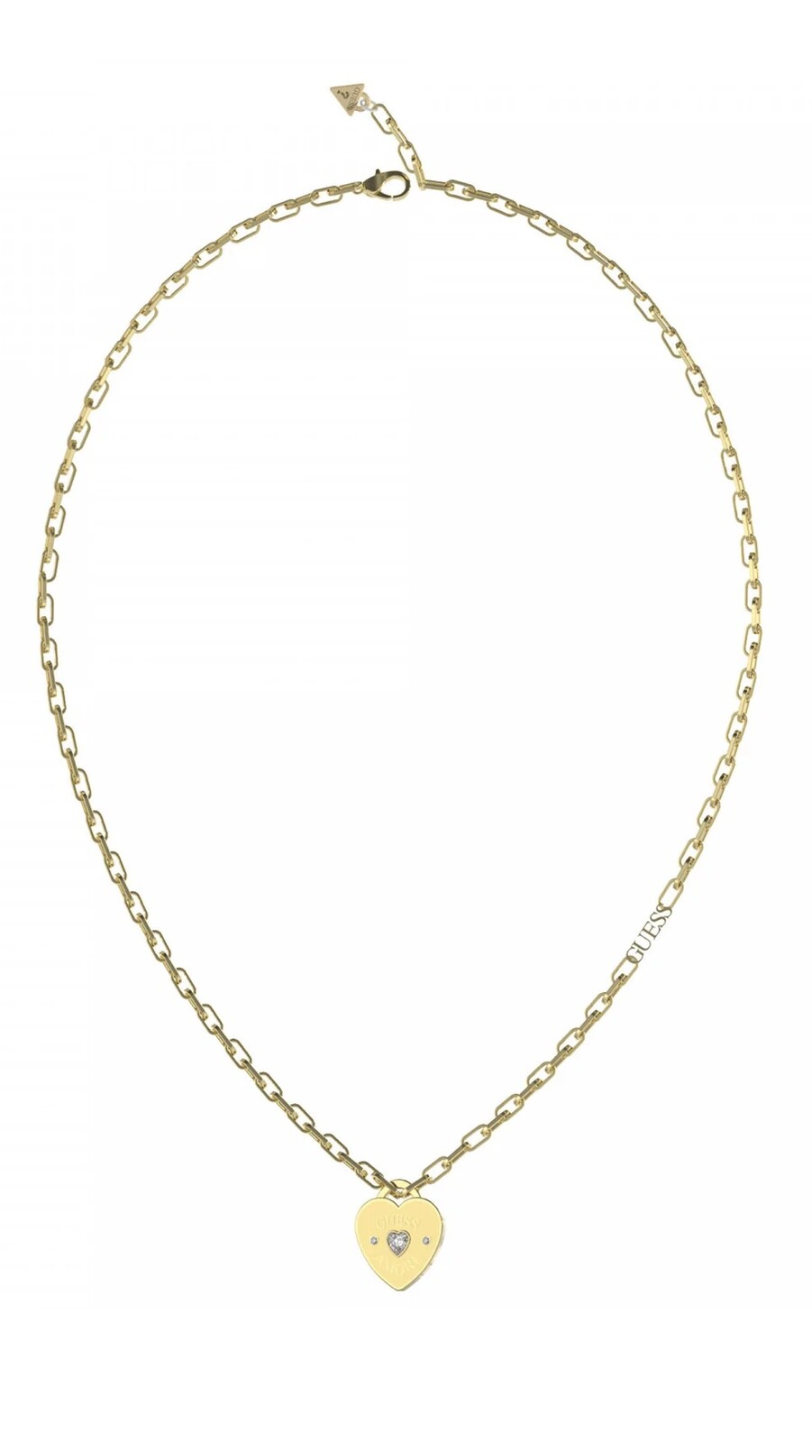 Guess Romantický pozlacený náhrdelník Guess Amore JUBN05060JWYGT/U