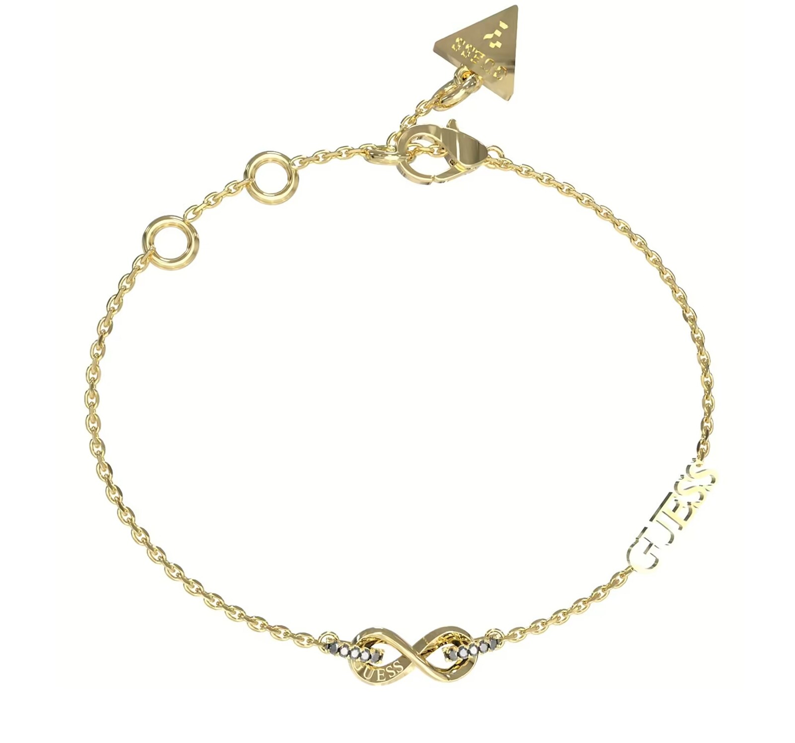 Guess Slušivý pozlacený náramek Endless Dream JUBB03265JWYG 18,5 cm