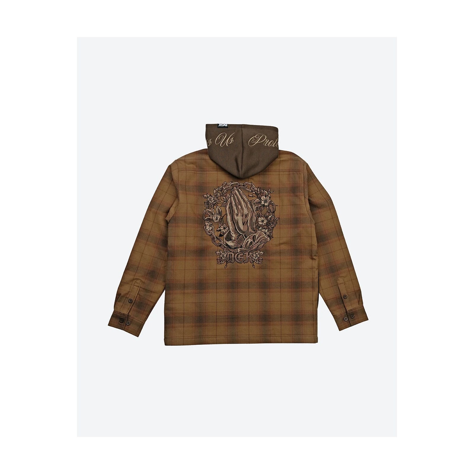 košile DGK - In Chains Flannel Shacket Brown (SHACKET BROWN) velikost: XL