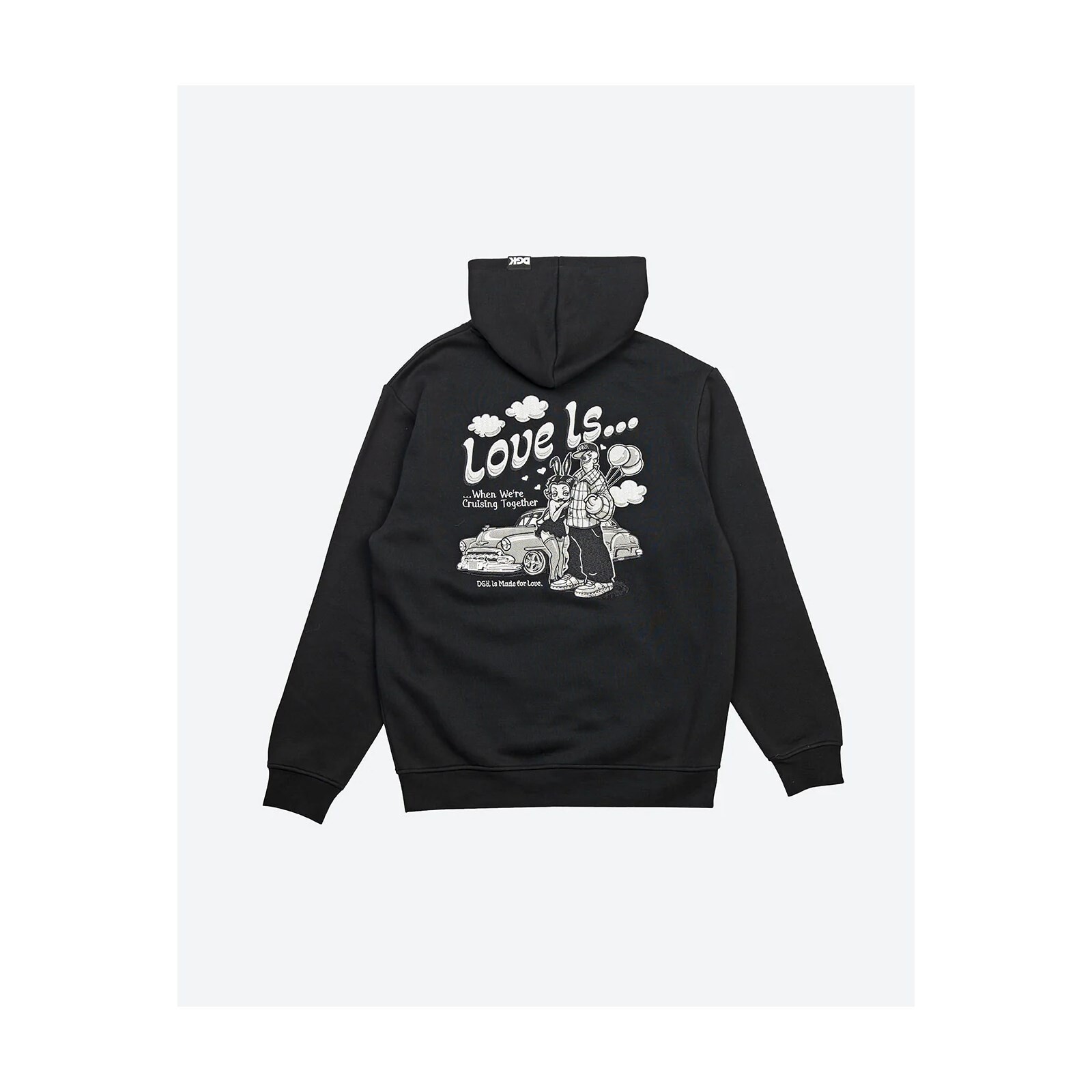 mikina DGK - Love Is... Hooded Fleece Black (BLACK)