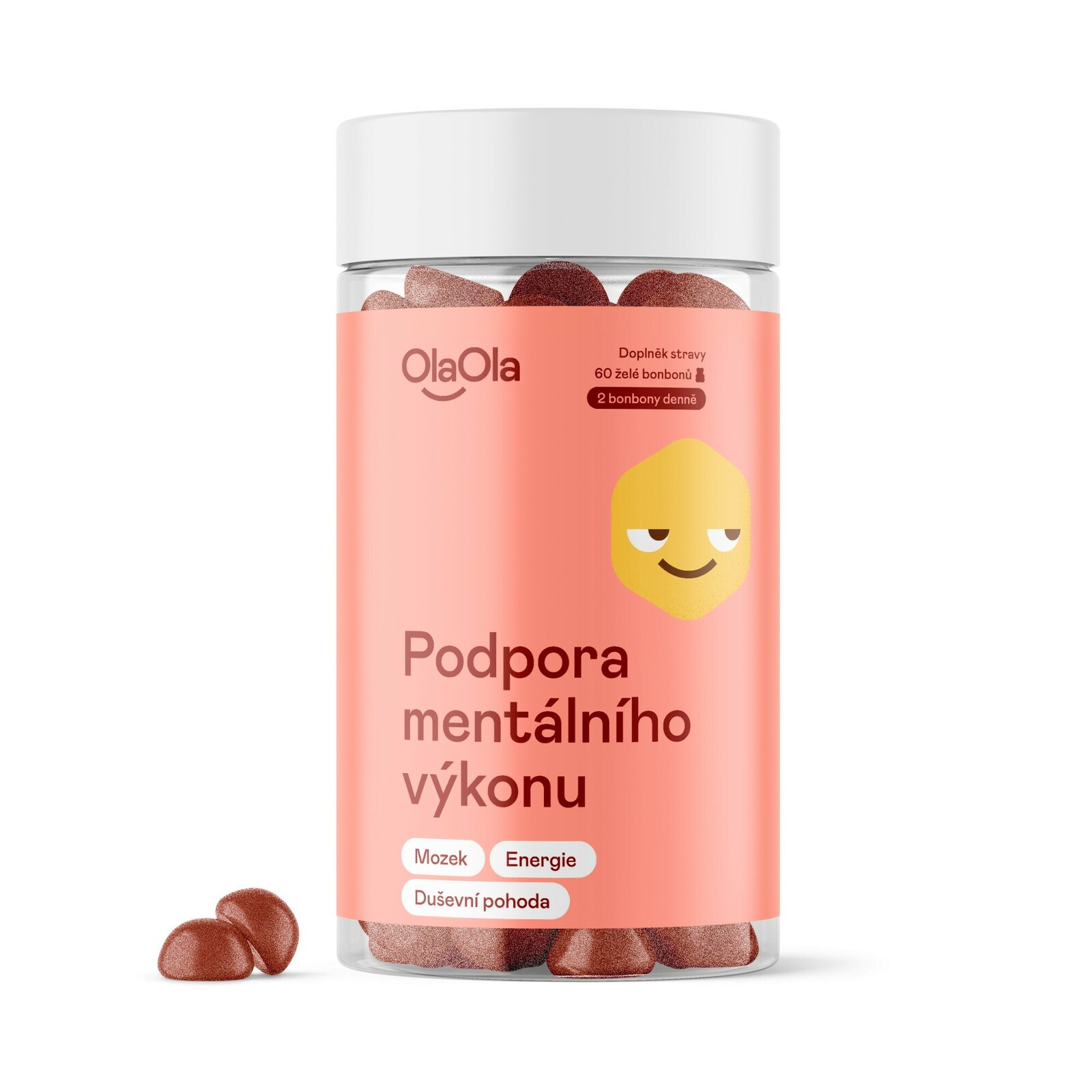 OlaOla Želé podpora mentálního výkonu s čínskými houbami 60 bonbonů