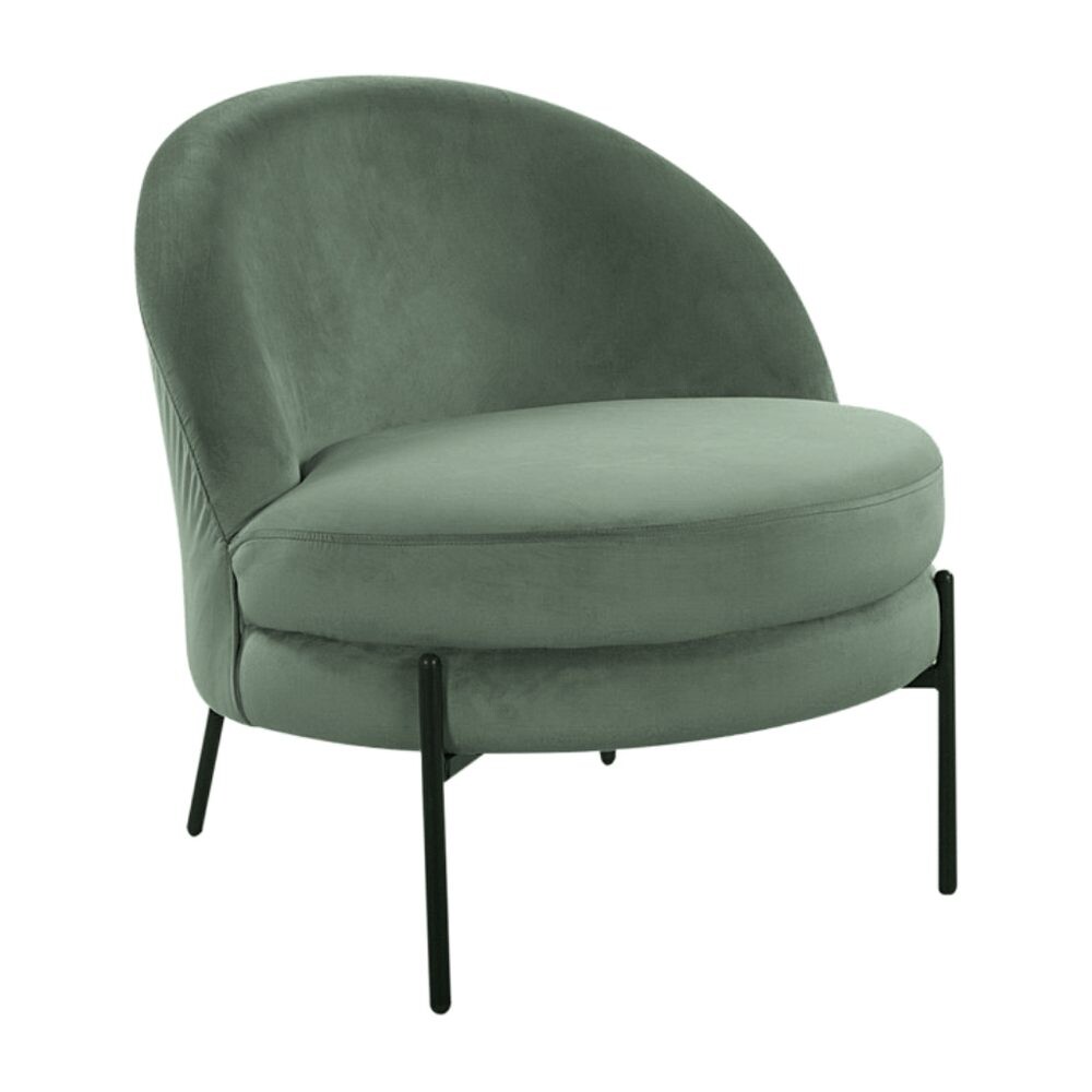 GALET Sametové křeslo - mátová