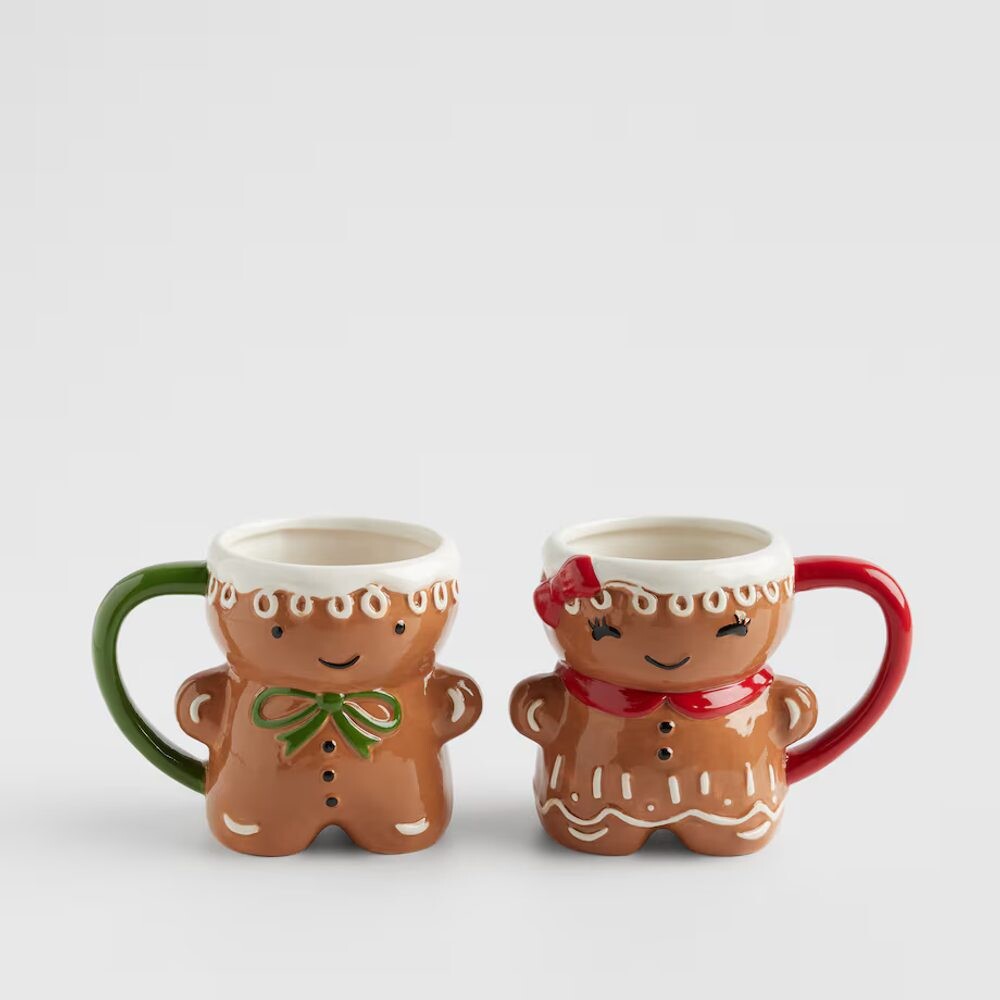 HOME & YOU Sada hrnků perníkový panáček a panenka 470 ml 2 ks