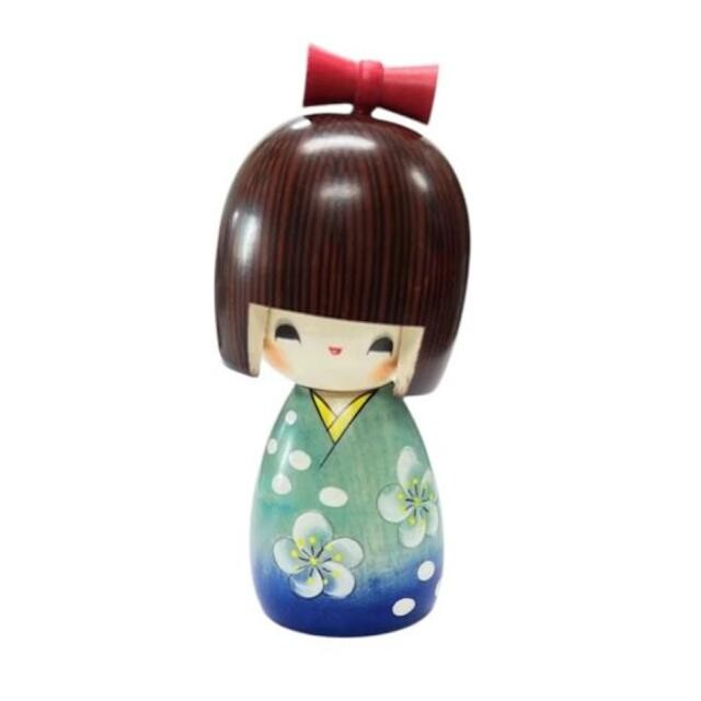 Japonská panenka Kokeshi Koyuki-Chan - Jemná krása zimy, 13,5 cm