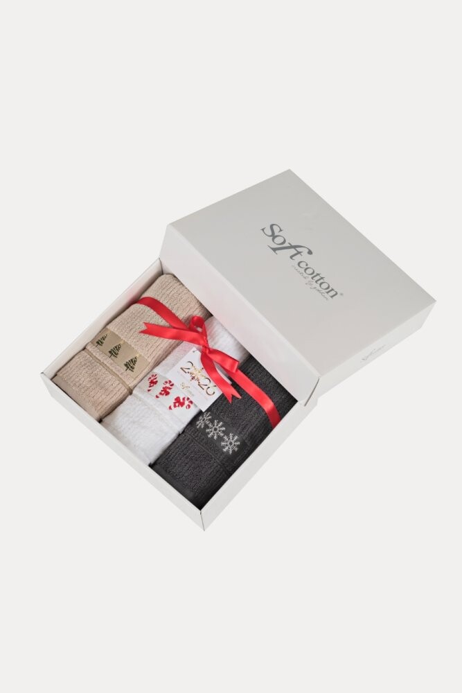 Soft Cotton Dárková sada vánočních ručníků MERRY