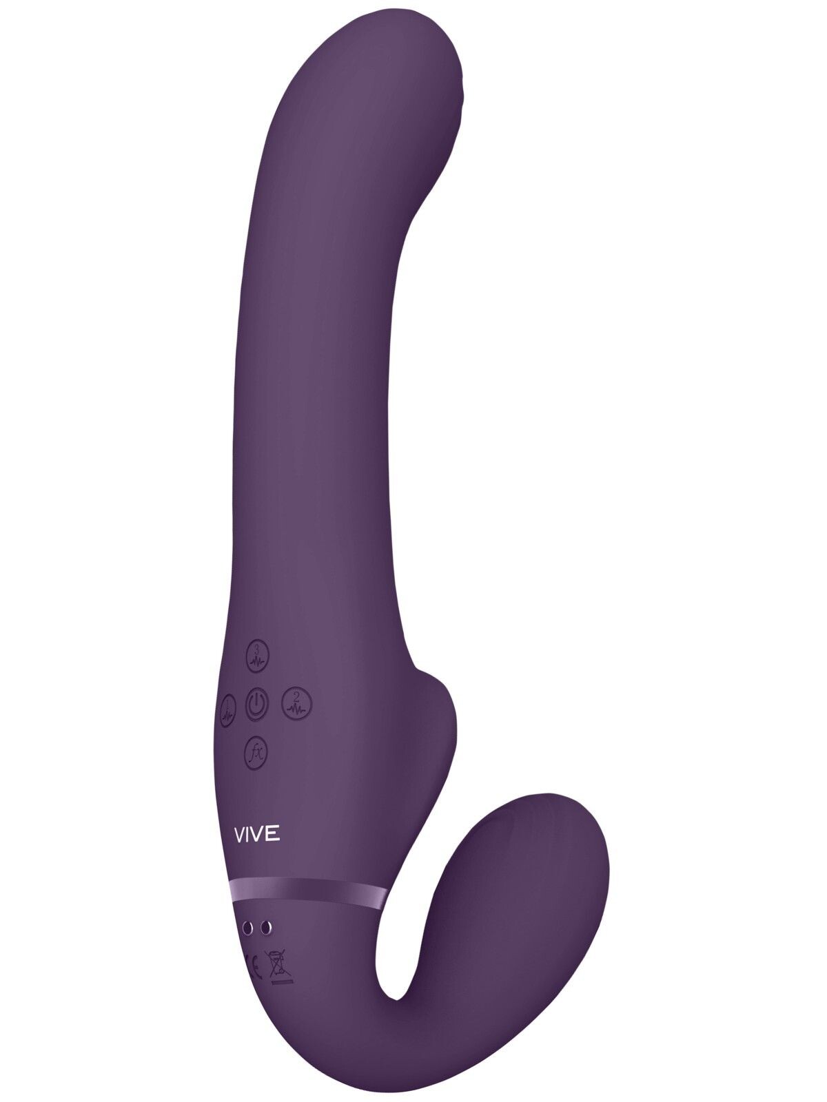 SHOTS Samodržící vibrační strapon s pulzací VIVE Ai - SHOTS