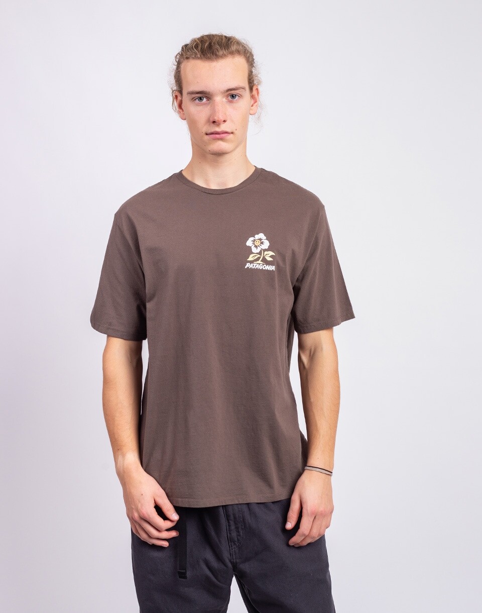 Patagonia M's Balance Organic T-Shirt Peace Seeds: Marlow Brown XS