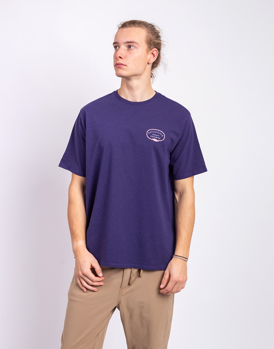 Patagonia M's Clean Climb Roots Responsibili-Tee Plummet Purple S