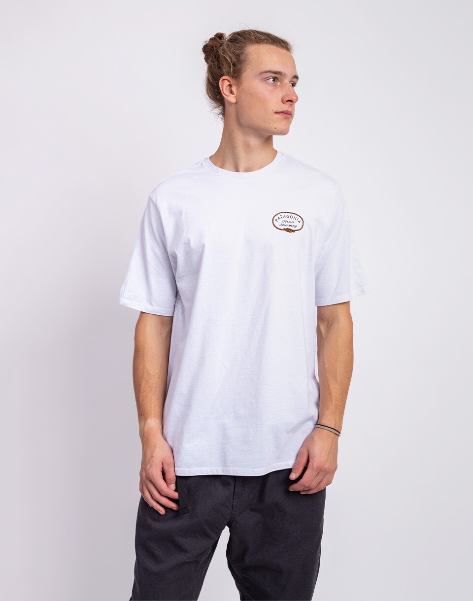 Patagonia M's Clean Climb Roots Responsibili-Tee White S
