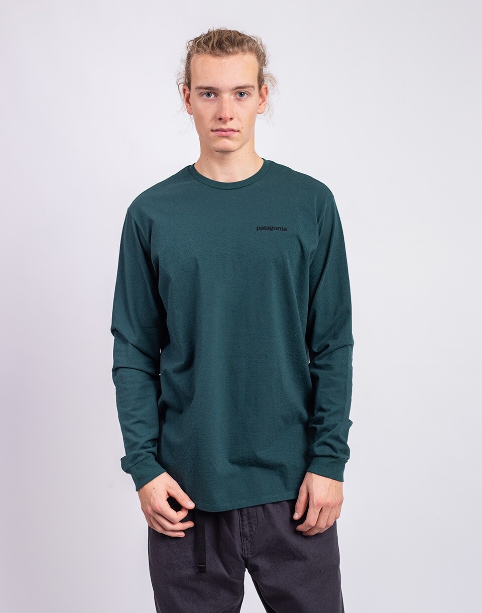 Patagonia M's L/S P-6 Logo Responsibili-Tee Cascade Green S