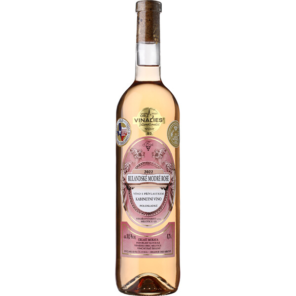 Rulandské modré rosé Kabinet 2024 0,75l Vinařství Krist