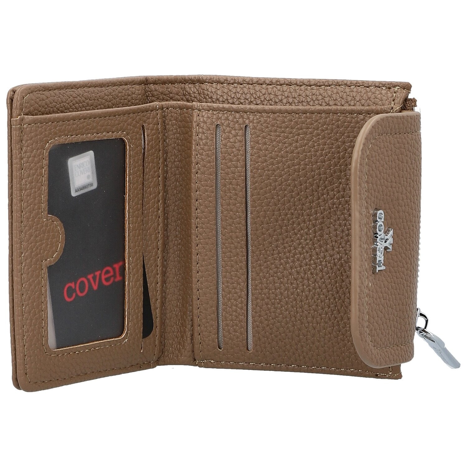 Trendy dámská mini koženková peněženka Coveri Bobbi, tmavě béžová