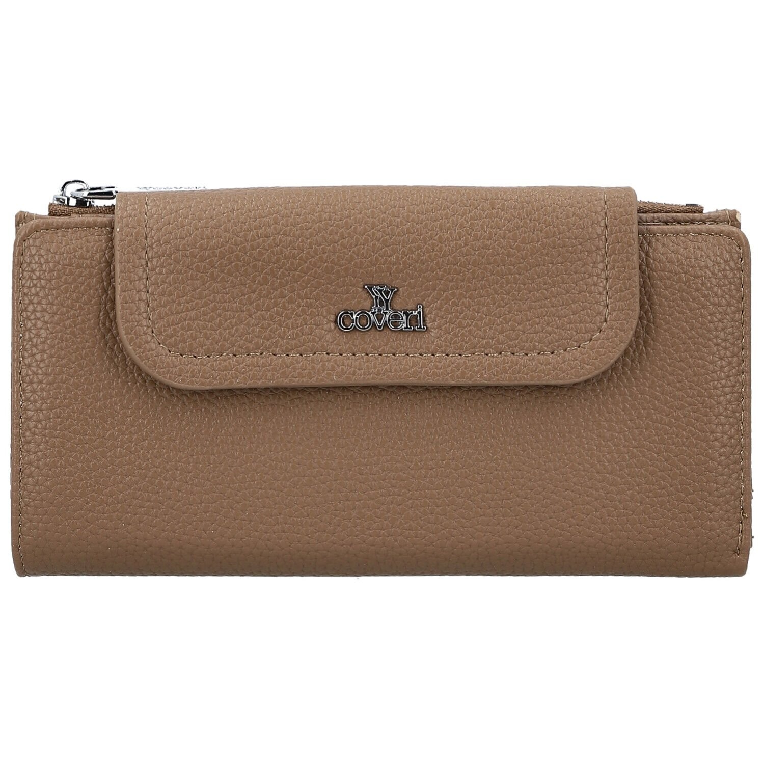 Trendy dámská koženková peněženka Coveri Elaya, tmavě béžová